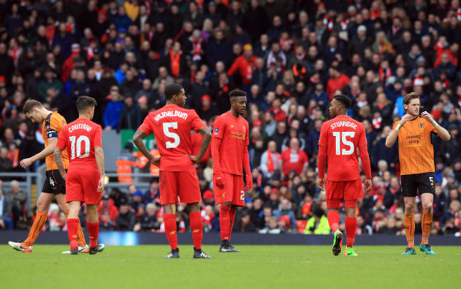 Liverpool v Wolverhampton Wanderers - Emirates FA Cup - Fourth Round - Anfield