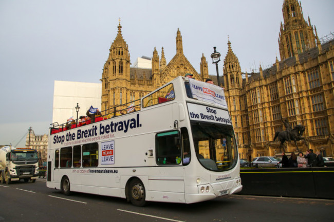 Pro and anti Brexit protests outside the parliament in London, UK - 4 Dec 2018