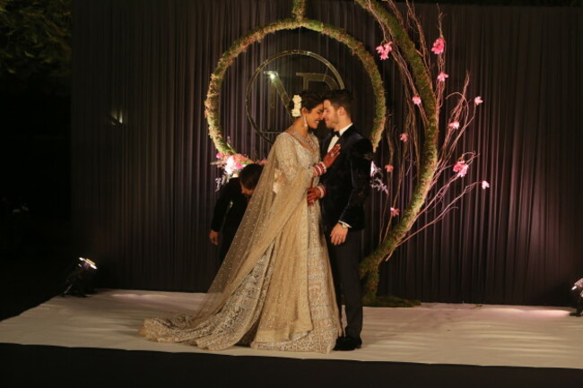 India: Wedding Reception Of Bollywood Actor Priyanka Chopra And American Singer Nick Jonas