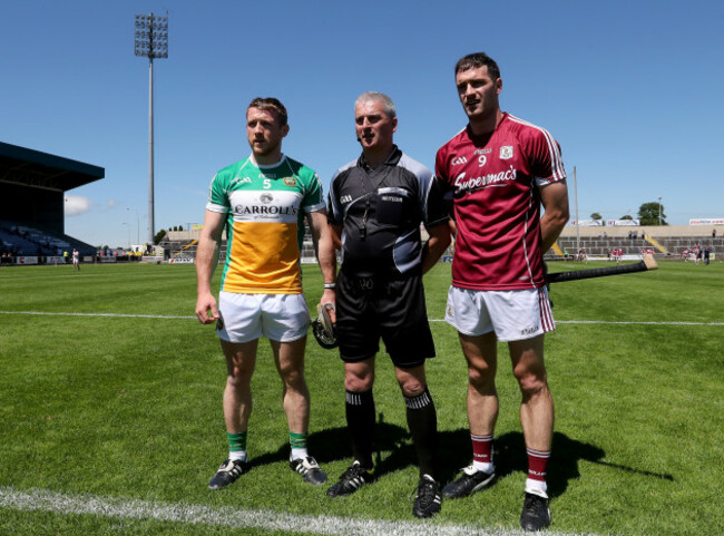 David Burke with referee Johnny Ryan and Sean Ryan