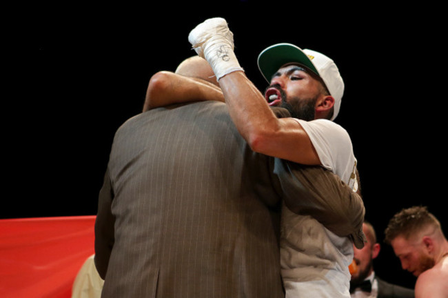 Christian Uruzquieta celebrates his win