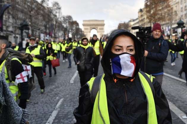 Manifestation of yellow vests in Paris