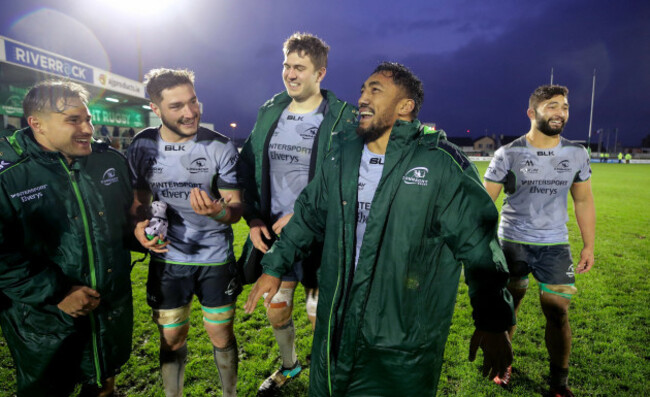 David Horwitz, James Connolly, Joe Maksymiw and Bundee Aki after the game