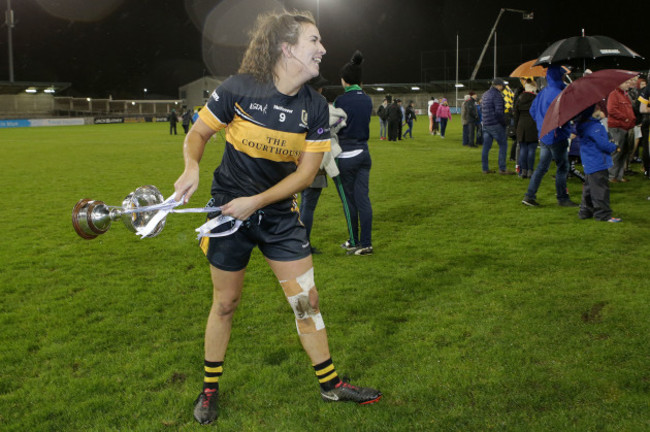 Brid O'Sullivan celebrates with the trophy