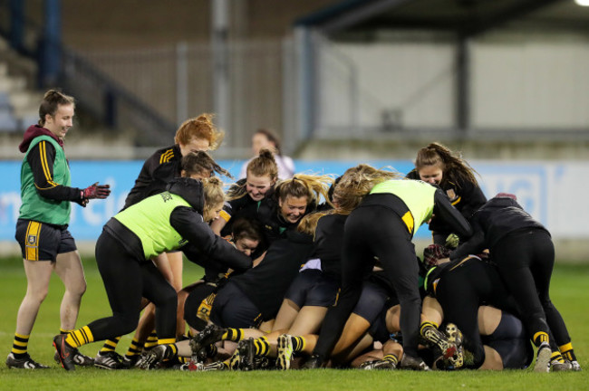 Mourneabbey players celebrate at the final whistle