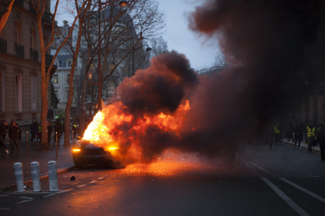 Police And ÔYellow VestsÕ Clash In Paris Protests