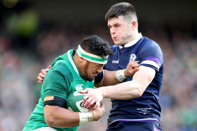 Bundee Aki with Blair Kinghorn