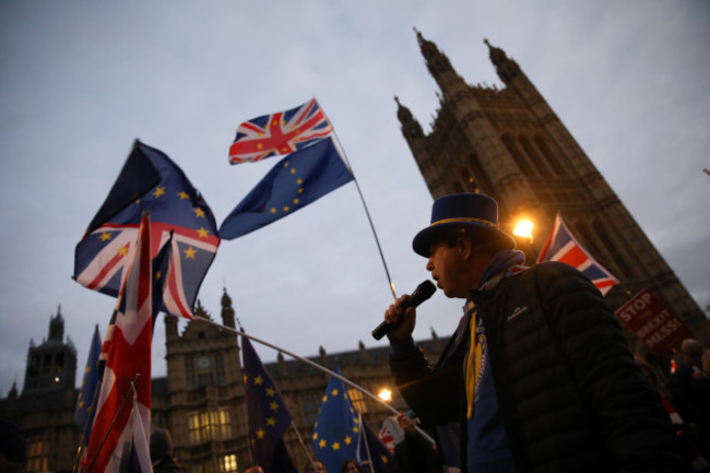 BRITAIN-LONDON-BREXIT VOTE-PUTTING OFF-PROTEST