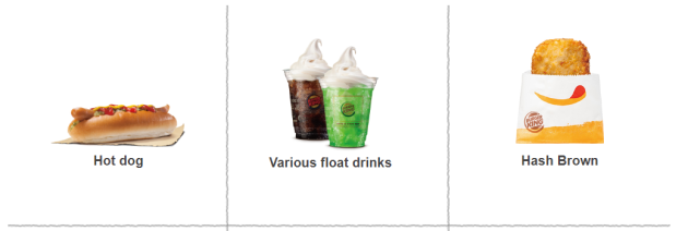 various float drinks