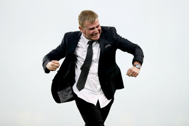 Stephen Kenny celebrates at the final whistle