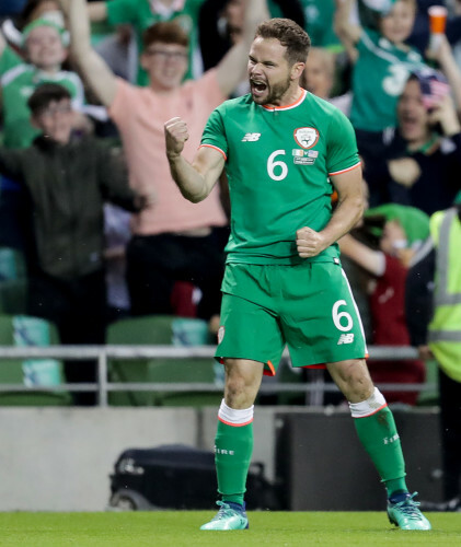 Alan Judge celebrates after scoring a goal