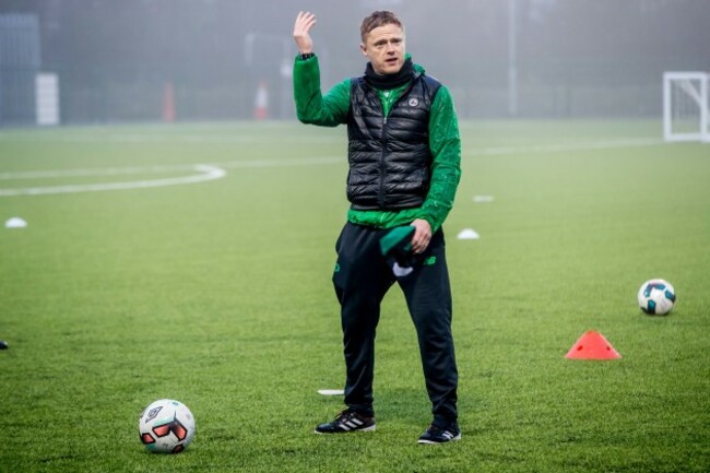 Damien Duff training the U15 boys