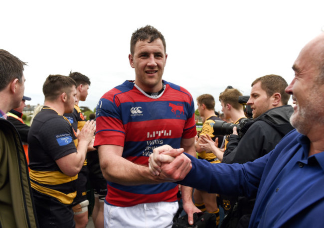 Ben Reilly is congratulated by supporters at the end of the game