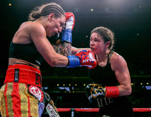Katie Taylor in action against Eva Wahlstrom