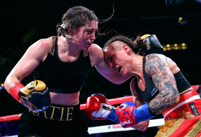 Katie Taylor in action against Eva Wahlstrom