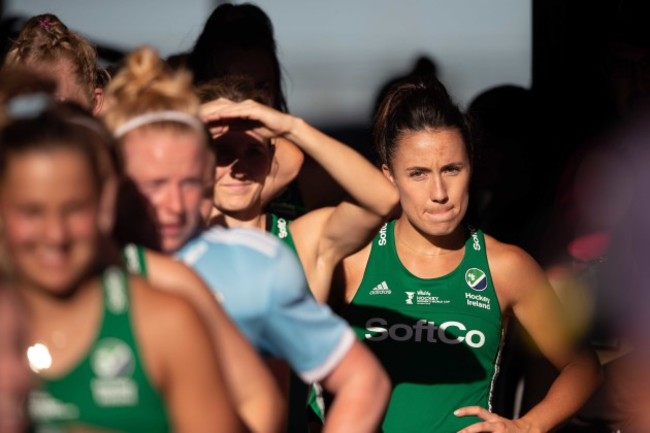 Anna O'Flanagan before going out to pick up her silver medal