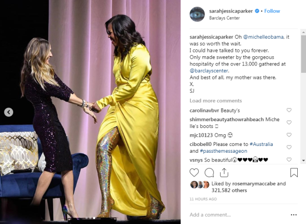 michelle obama yellow boots