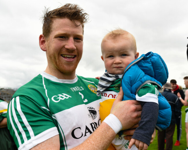 Brian Darby with a young fan