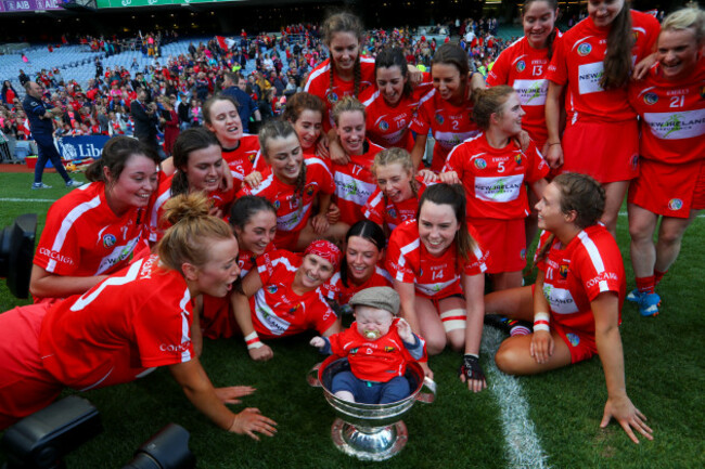 Tadhg Scannell (5 month old) son Briege Corkery in the O'Duffy Cup