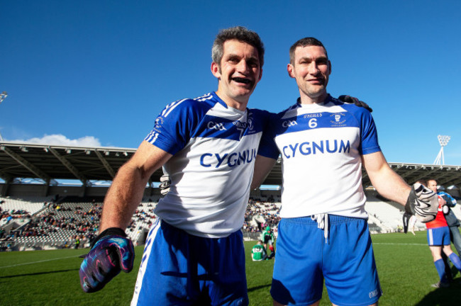 Colm O Laoire and Nollaig O Laoire celebrate winning