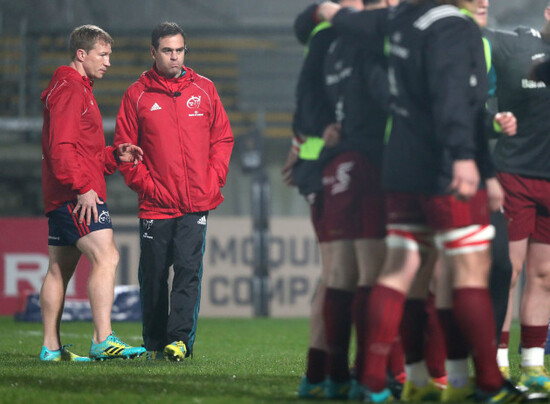ohann van Graan and Jerry Flannery before the game