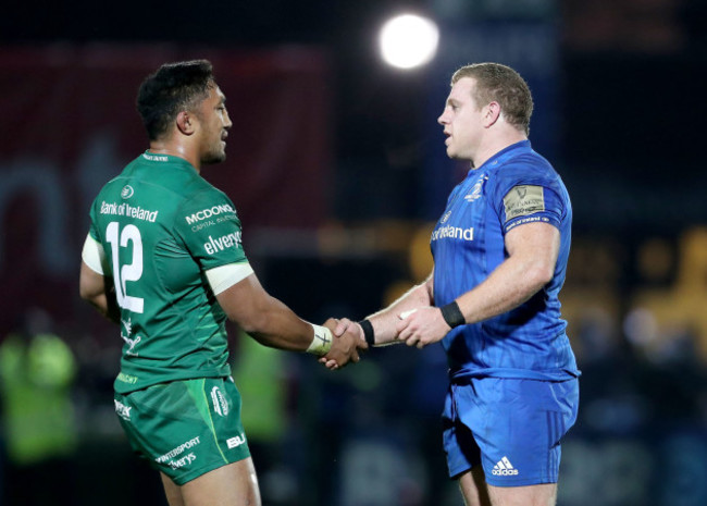 Bundee Aki and Sean Cronin at the final whistle