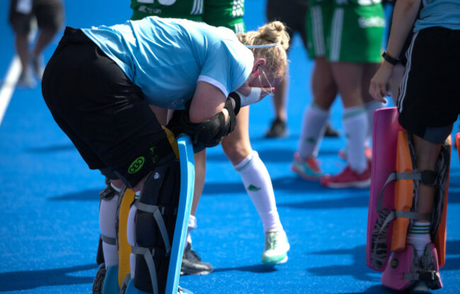 Ayeisha McFerran celebrates winning the shoot out