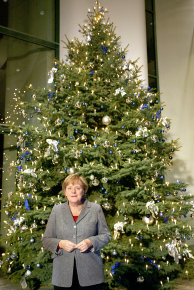 Christmas trees for the Chancellor Angela Merkel