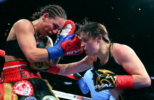 Katie Taylor in action against Eva Wahlstrom