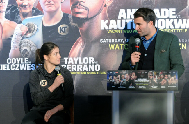 Katie Taylor with Eddie Hearn