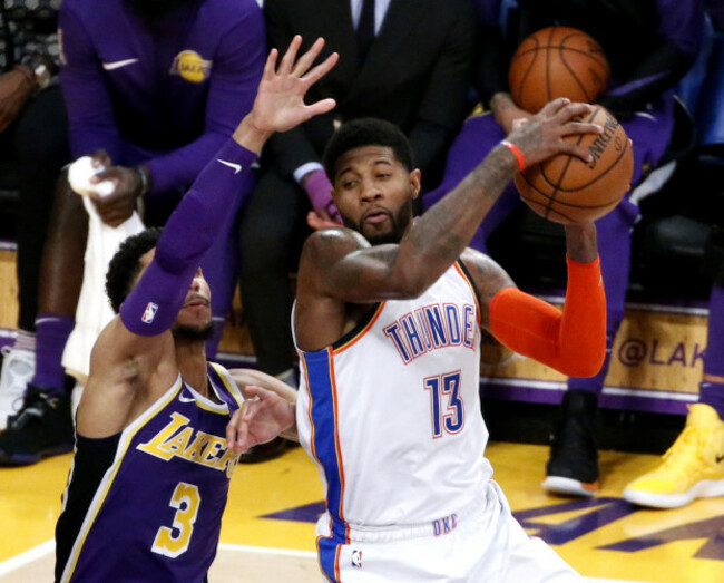 NBA 2019: Los Angeles Lakers vs Oklahoma City Thunder