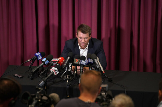CRICKET DAVID WARNER PRESSER