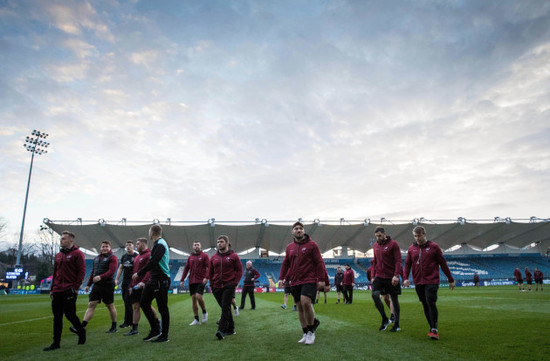 Ulster inspect the pitch