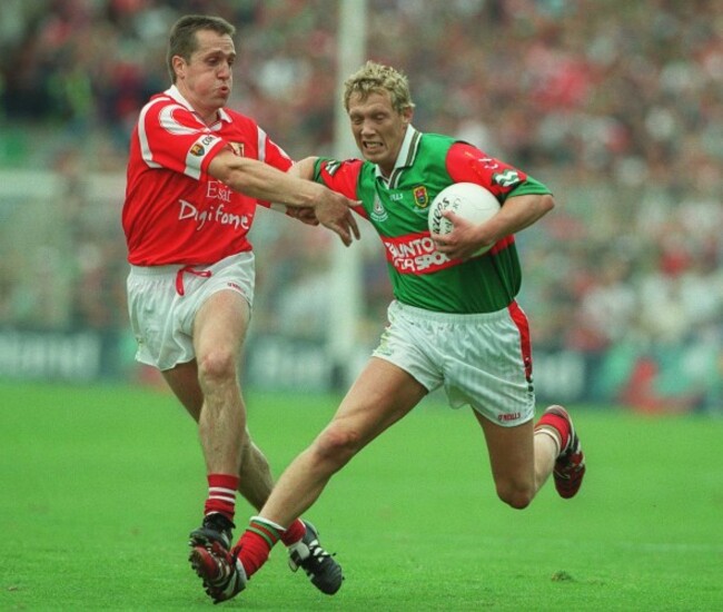 Ciaran O'Sullivan tackles Ciaran McDonald 22/8/1999