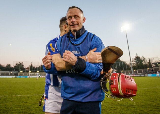 Joe Fortune celebrates at the final whistle