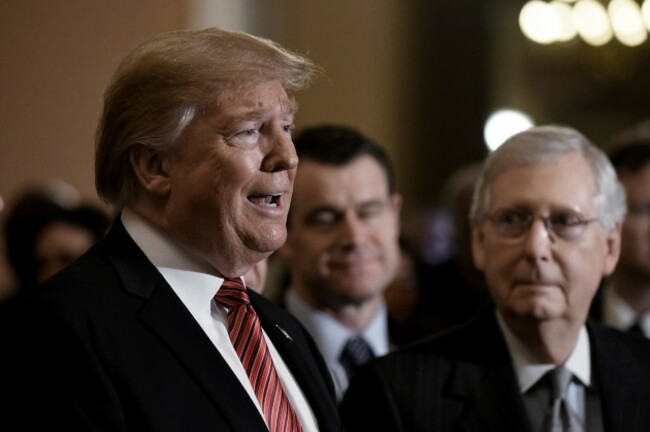 President Trump attends the Senate Republican's policy luncheon