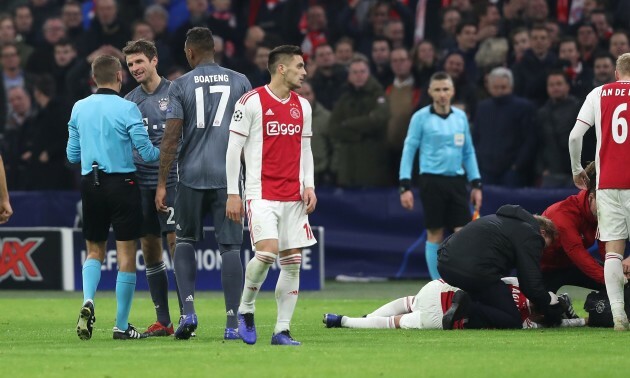 Bayern Star Muller To Miss Liverpool Clashes For Kicking Ajax Defender In The Head