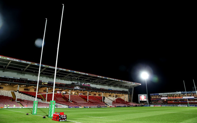 A view of Kingsholm Stadium ahead of the game