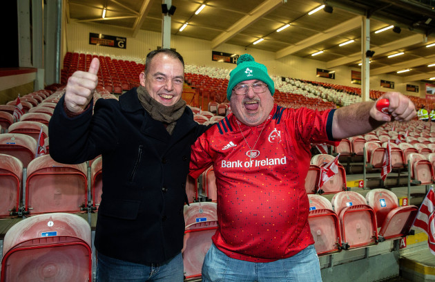 Munster fans Ciaran and Clive