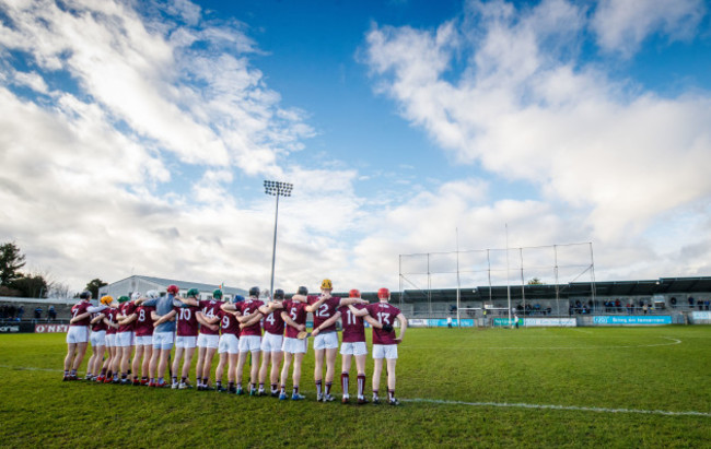 Galway during the national anthem