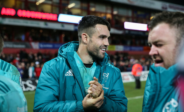 Conor Murray celebrates after the game