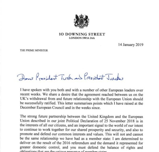 TMay letter