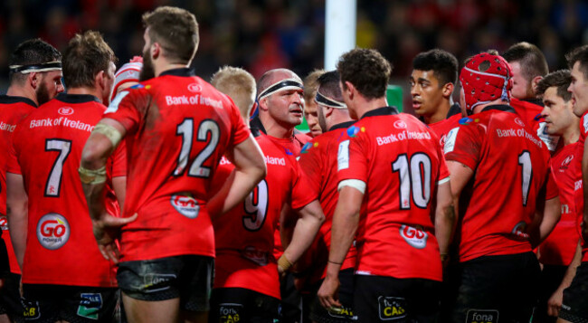 Rory Best speaks to his side