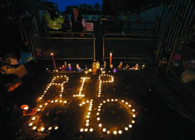 File Photo:  An inquest into the deaths of ten people in a fire at a halting site in Carrickmines in south Dublin is due to get under way today. The fire, which caused the deaths of five adults and five children including a baby, occurred over three years
