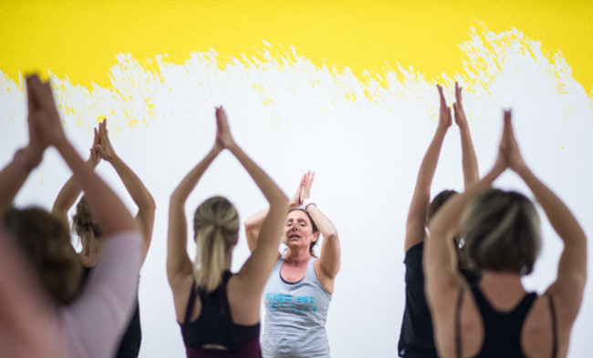 Yoga at museum