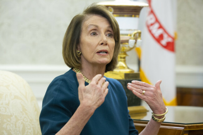 US President Donald J. Trump meets with US House Speaker-designate Nancy Pelosi and US Senate Minority Leader Chuck Schumer