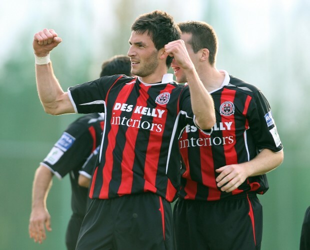 Killian Brennan celebrates after scoring a goal