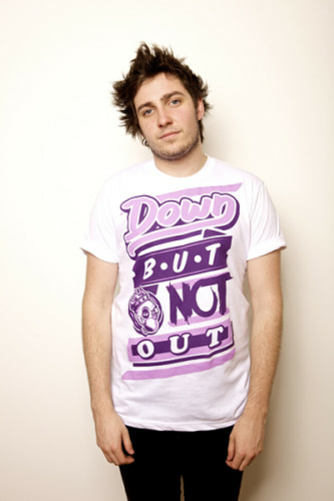 unisex-down-but-not-out-diner-violet-on-white-tee-141-p