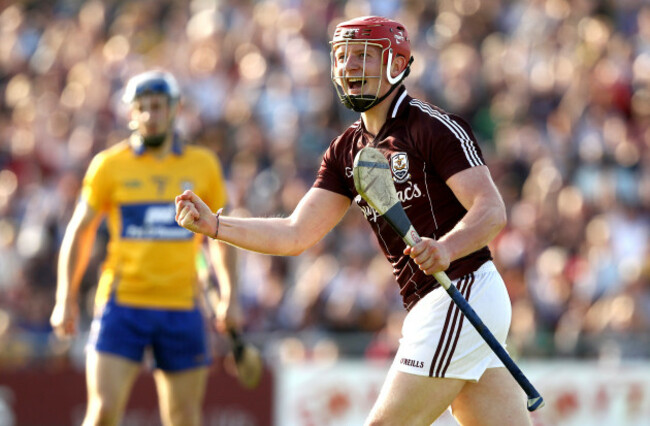 Joe Canning celebrates scoring his sides third goal