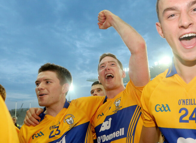 Cathal McInereny and Cian Dillon celebrate